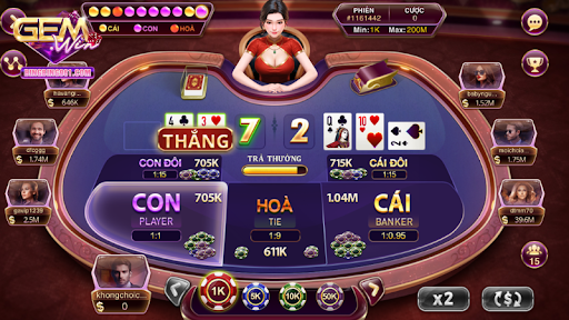 Mỗi thể loại game bài Gemwin sẽ có tỷ lệ thưởng linh hoạt